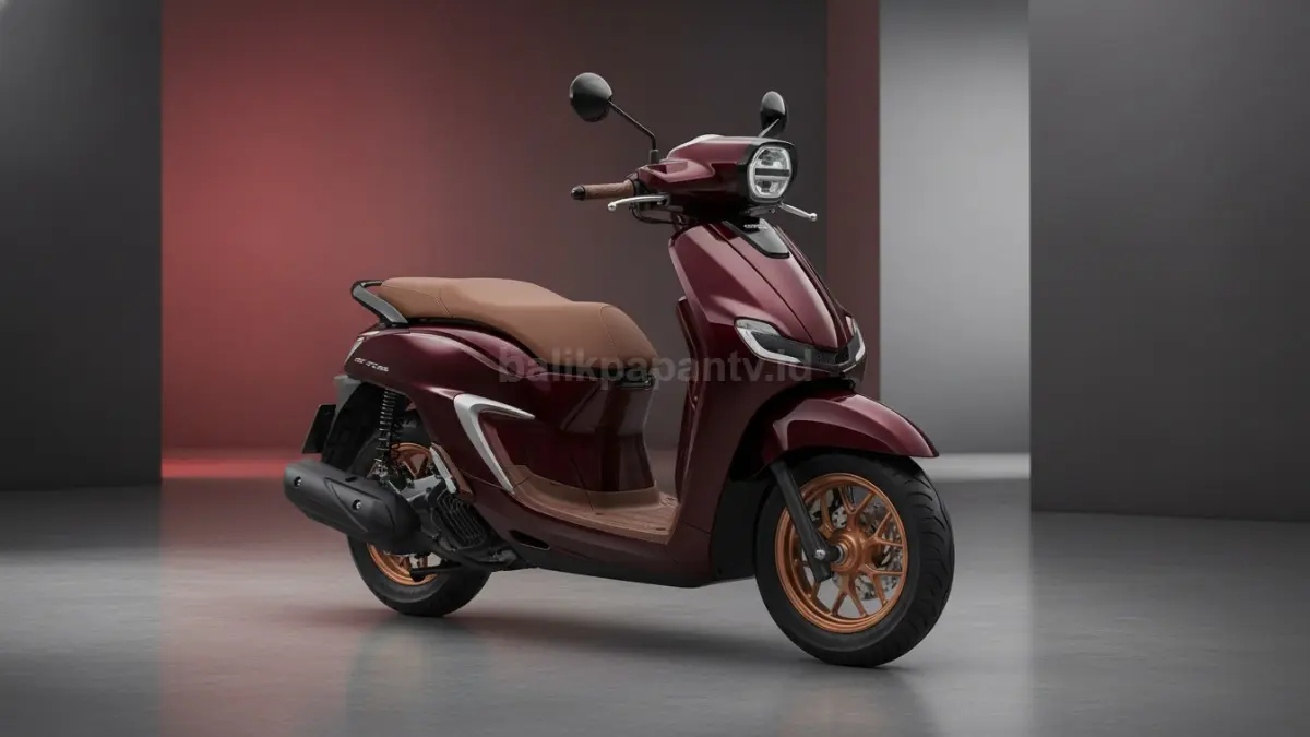 Honda Stylo 160 ABS Special warna Burgundy tampil elegan dengan aksen copper dan black chrome premium (BTV/Ai)