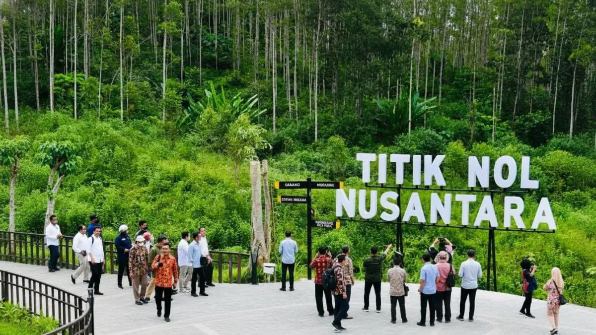 IKN Nusantara menarik wisata edukasi lewat konsep arsitektur modern dan pengembangan kota masa depan berkelanjutan. (BTV/AI)
