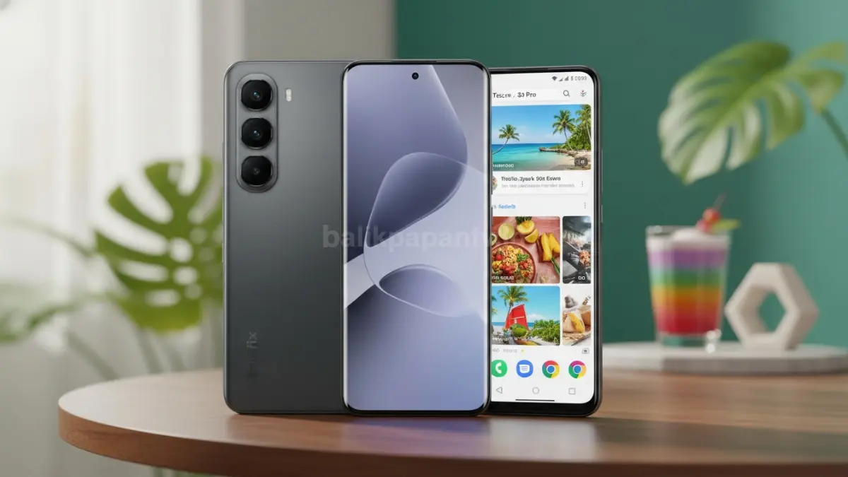 Infinix Hot 60 Pro dan Tecno Spark 30 Pro menampilkan layar AMOLED mulus untuk hiburan dan scrolling media sosial. (BTV/Ai)
