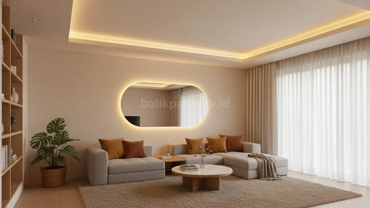 Lampu indirect LED warna hangat. (BTV/Ai)