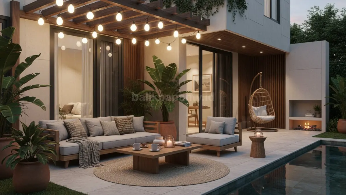 Lampu outdoor warm white. (BTV/Ai)