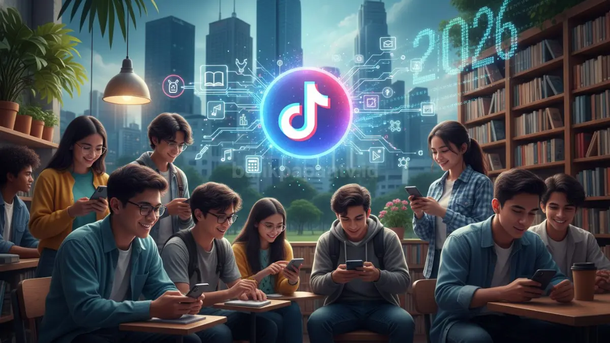 LearnOnTikTok menjadi media belajar cepat Gen Z untuk meningkatkan produktivitas melalui konten singkat dan praktis.(BTV/AI)
