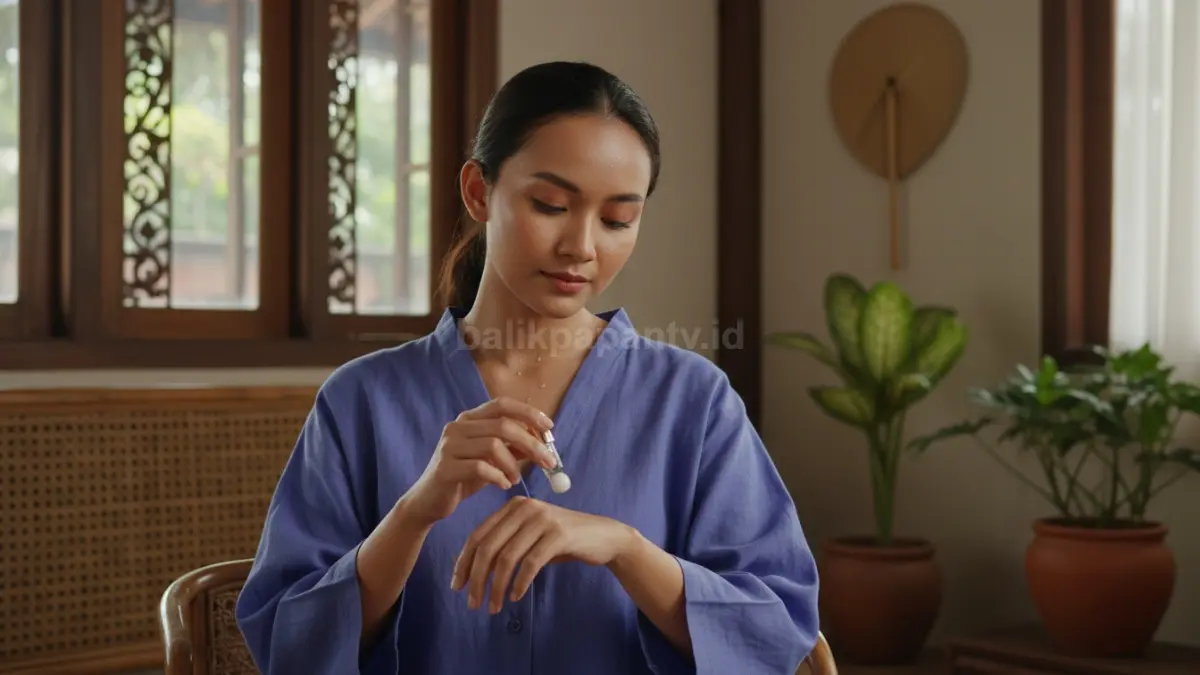 Parfum oil di titik nadi memberikan aroma lebih tahan lama saat aktivitas padat dan cuaca panas. (BTV/AI)
