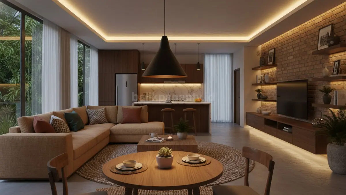 Pendant lamp warna matte hitam (BTV/Ai)