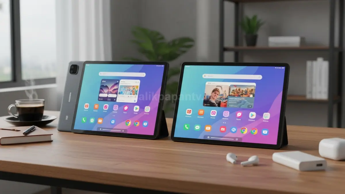 Redmi Pad 2 dan Tecno Megapad 11 tampil mencolok dengan layar tajam dan baterai tahan lama buat aktivitas harian.(BTV/Ai)