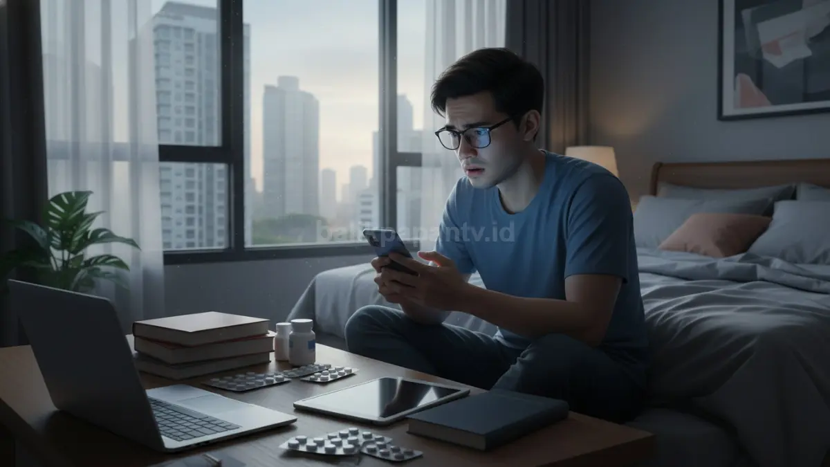Swadiagnosis tanpa pendampingan medis memicu kecemasan berlebihan dan risiko konsumsi obat yang kada tepat (BTV/AI) 
