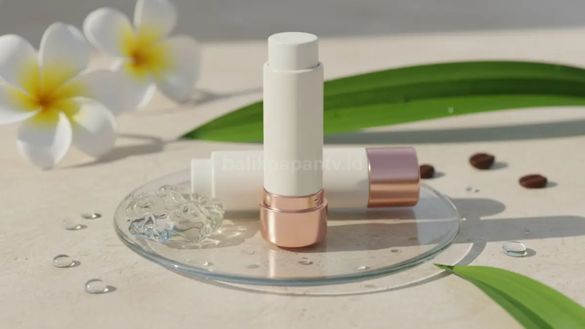 Lip balm dengan kandungan petroleum jelly untuk menjaga kelembapan bibir kering