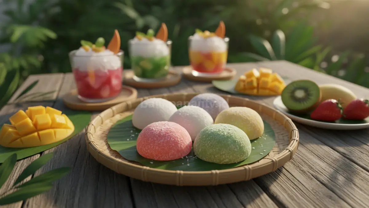Mochi Daifuku populer karena lembut, dingin, estetik, dan cocok dinikmati saat cuaca panas, Ces! (BTV/AI) 
