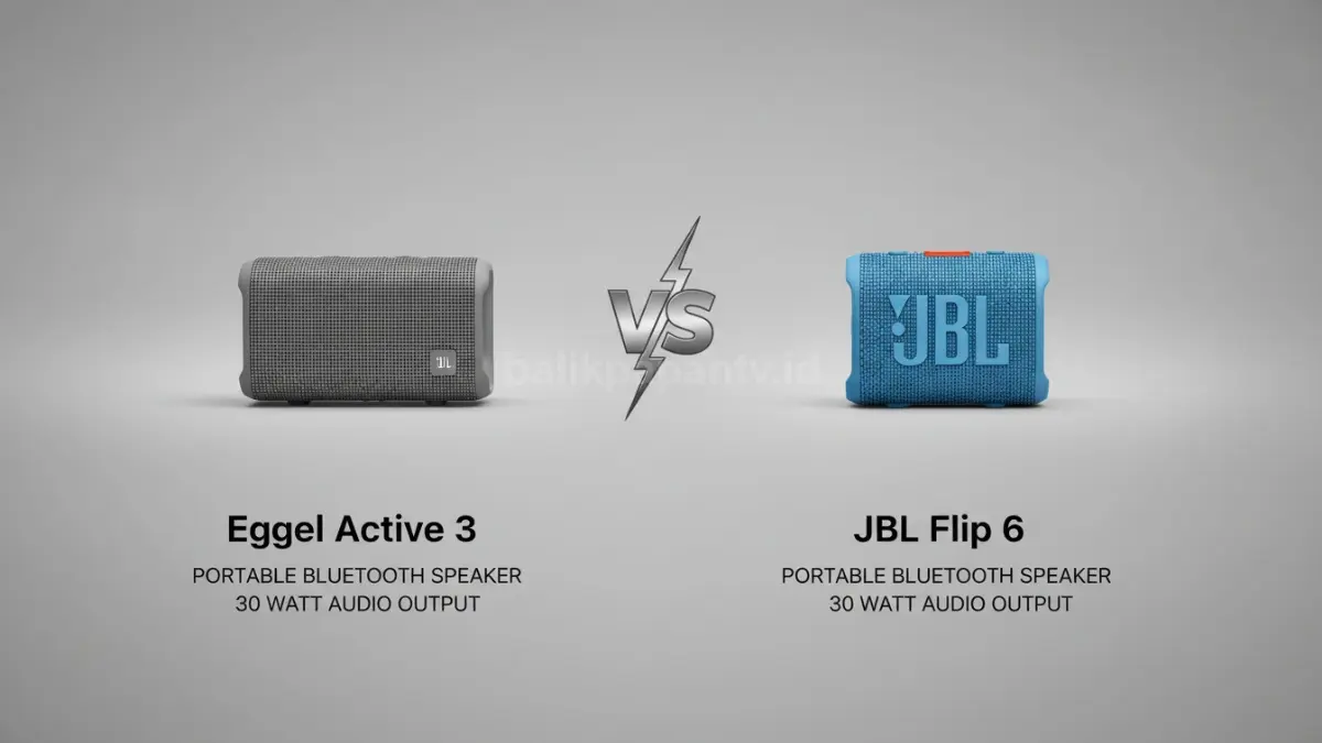 Perbandingan Eggel Active 3 dan JBL Flip 6 dengan desain portable dan output audio 30 Watt (BTV/Ai)