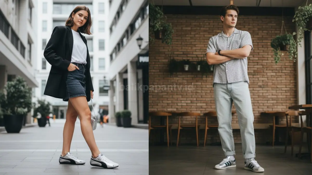 Puma Speedcat dan Adidas Paris jadi sneakers favorit berkat desain fleksibel, modern, serta minimalis stylish. (BTV/AI)
