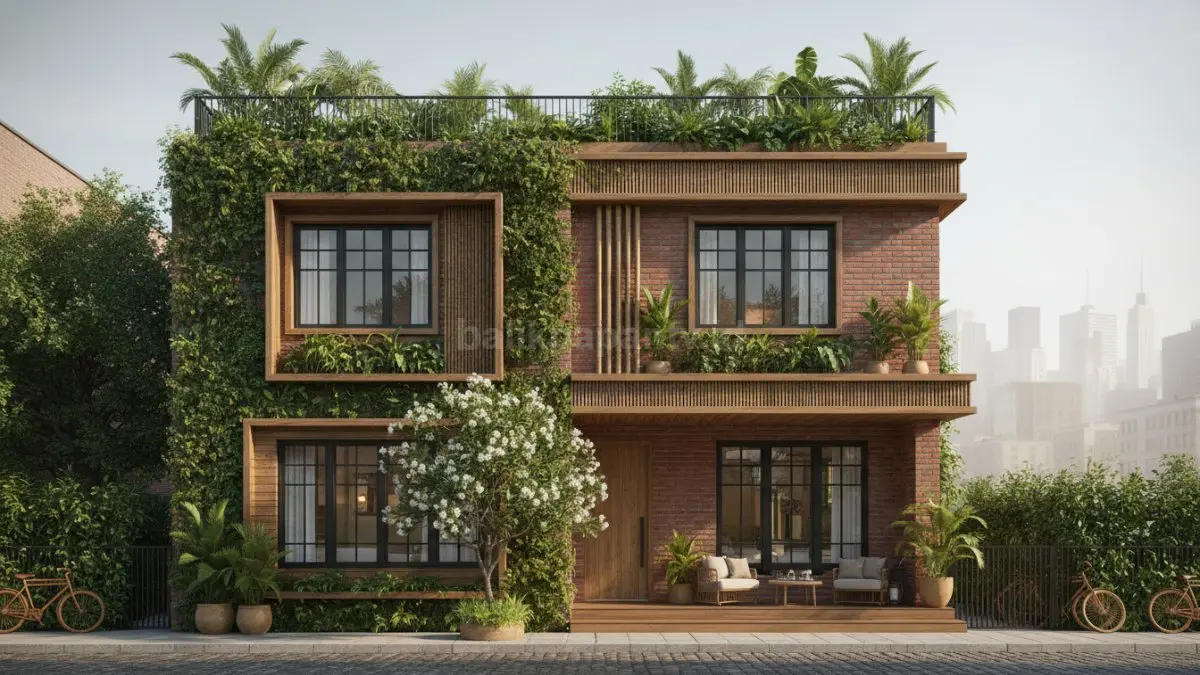 Rumah Brooklyn bernuansa organik menghadirkan inspirasi hunian tenang, hangat, modern, dan nyaman untuk gaya hidup 2026. (BTV/AI)