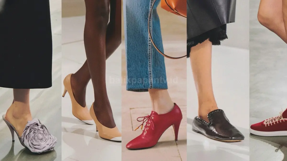 Sepatu spring summer 2026 mengutamakan kenyamanan, desain ekspresif, dan fleksibilitas untuk aktivitas harian modern. (BTV/AI)
