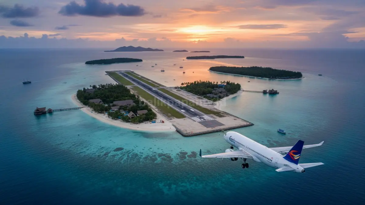 Akses udara Maratua dan Derawan semakin terbuka melalui rute baru 2026 yang memudahkan perjalanan wisatawan. (BTV/AI)