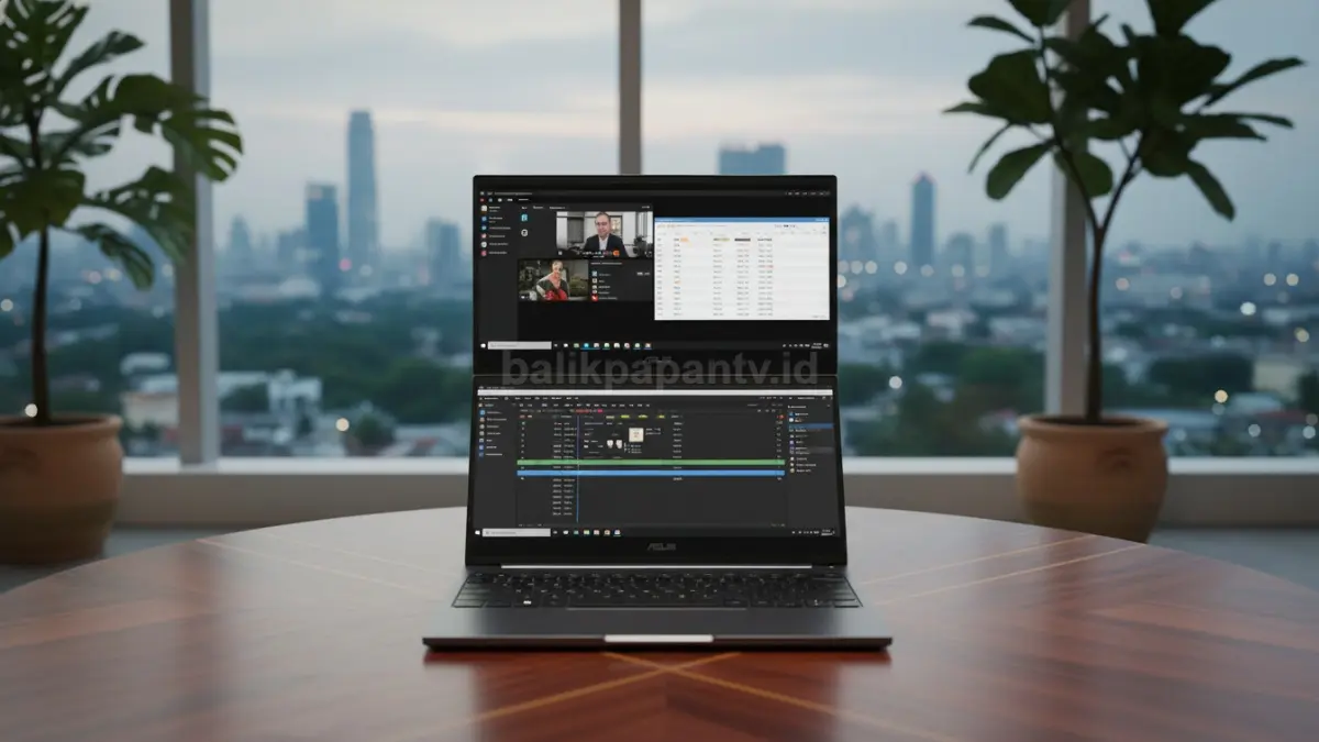 Asus Zenbook Duo 2026 dengan dua layar OLED 3K tampil premium untuk multitasking modern (BTV/Ai)