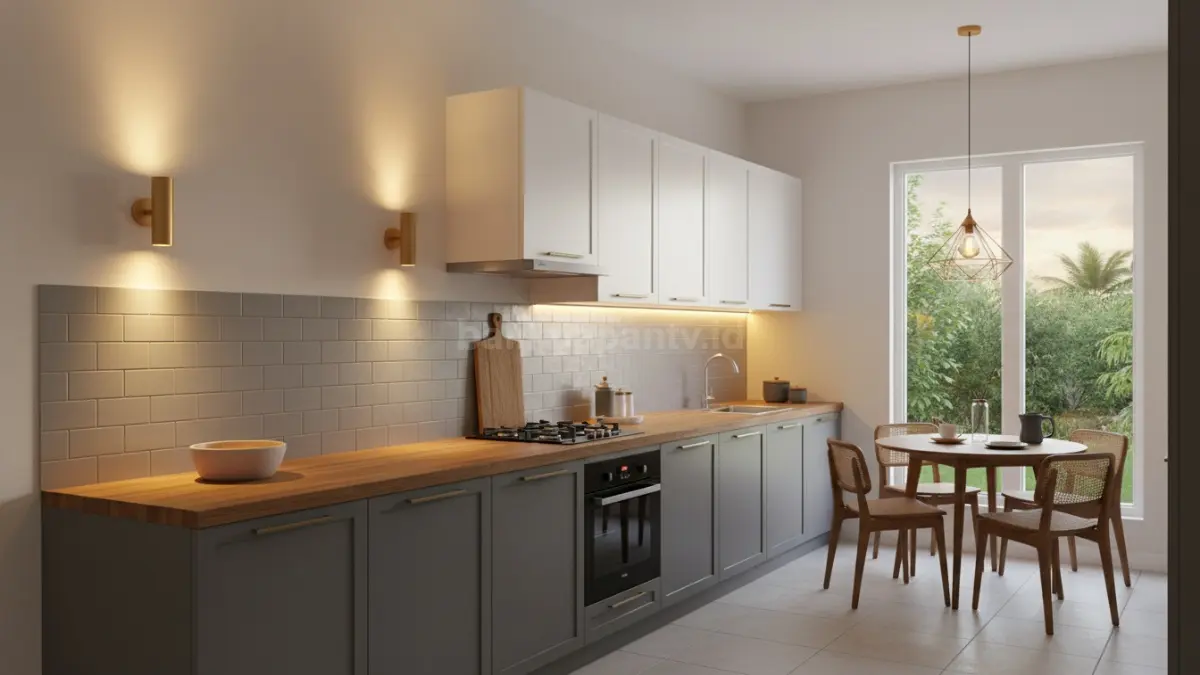 Dapur bisa memakai kombinasi neutral dan warm light (BTV/Ai)