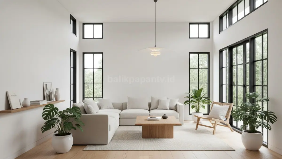 Desain dapur monokrom minimalis 2026 dengan konsep bersih dan rapi. (BTV/Ai)