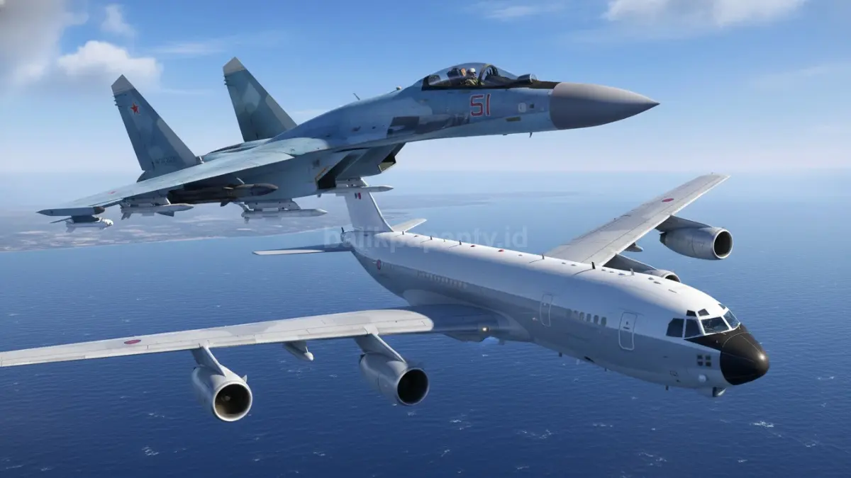 Jet tempur Rusia mendekati pesawat pengintai RAF di atas Laut Hitam dalam insiden yang memicu ketegangan internasional