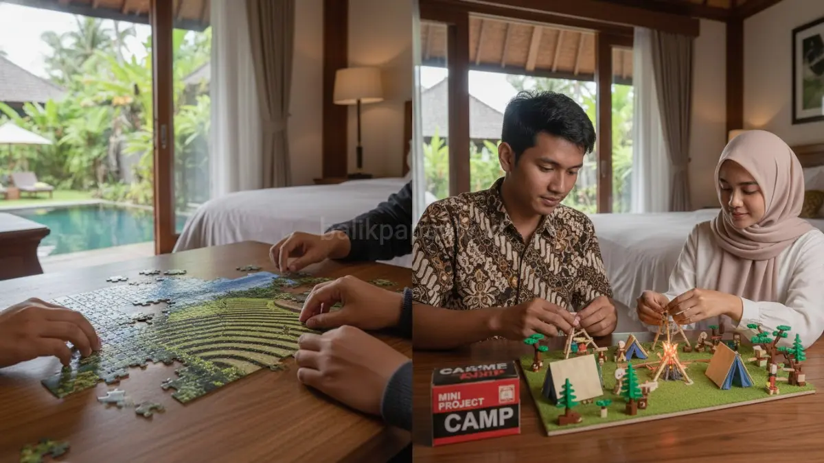 Puzzle dan mini project camp menghadirkan liburan santai sambil merakit puzzle serta building kit favorit.(BTV/AI) 

