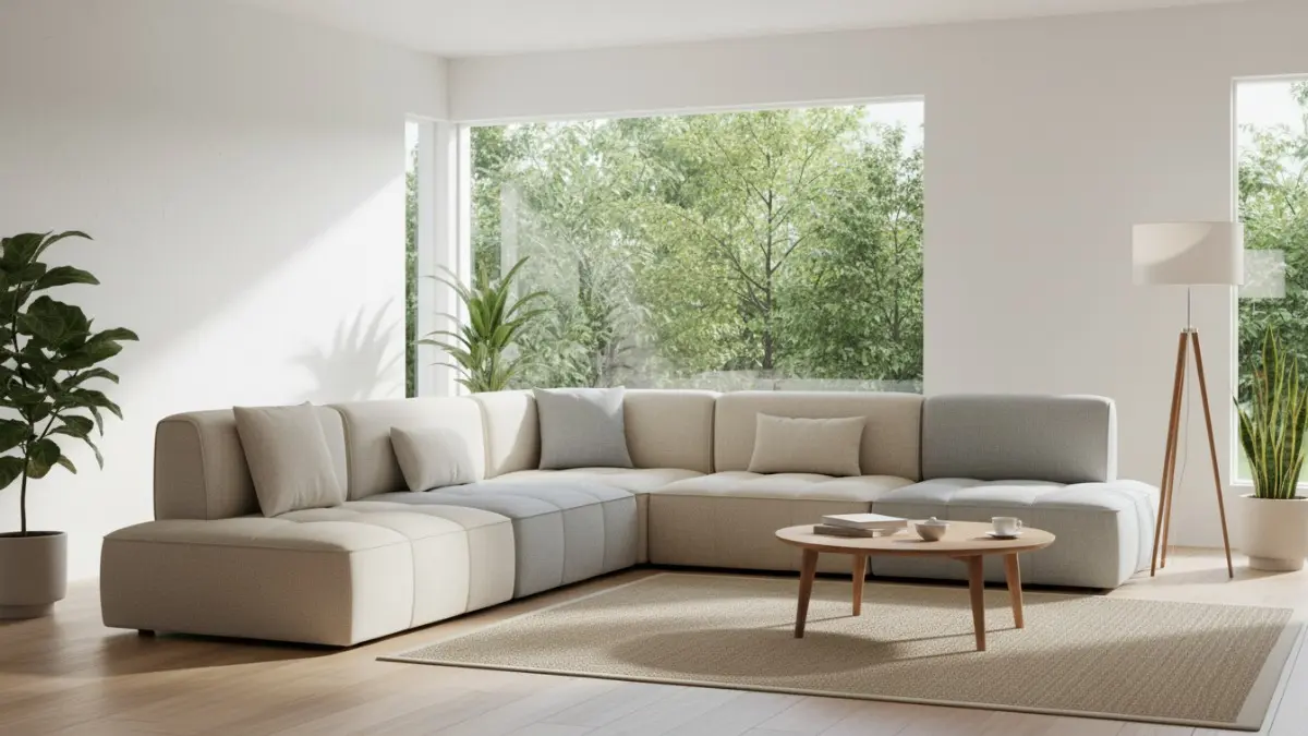 Sofa Modular Rendah Ala Jepang Modern (BTV/Ai)