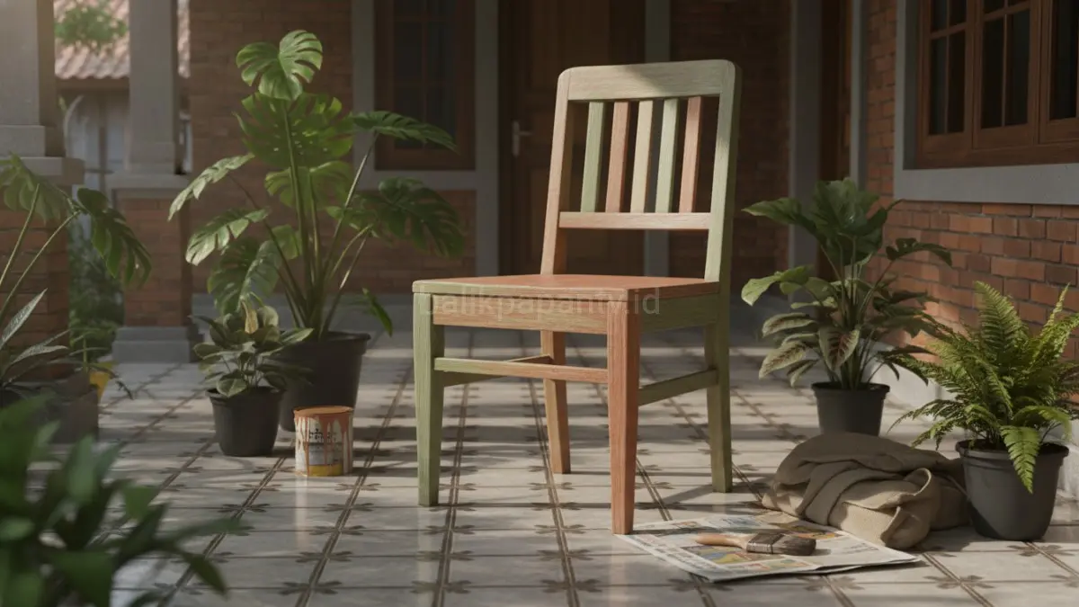 Upcycling furnitur lama populer lewat cat earthy tone yang hemat biaya dan mengurangi sampah rumah tangga.(BTV/AI) 
