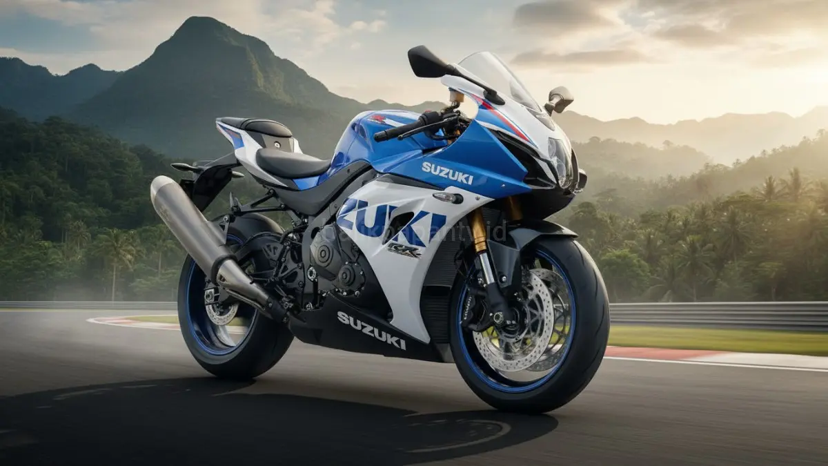 Suzuki GSX-R1000R kembali hadir membawa aerodinamika baru dengan karakter balap lebih agresif dan performa buas.(BTV/AI) 
