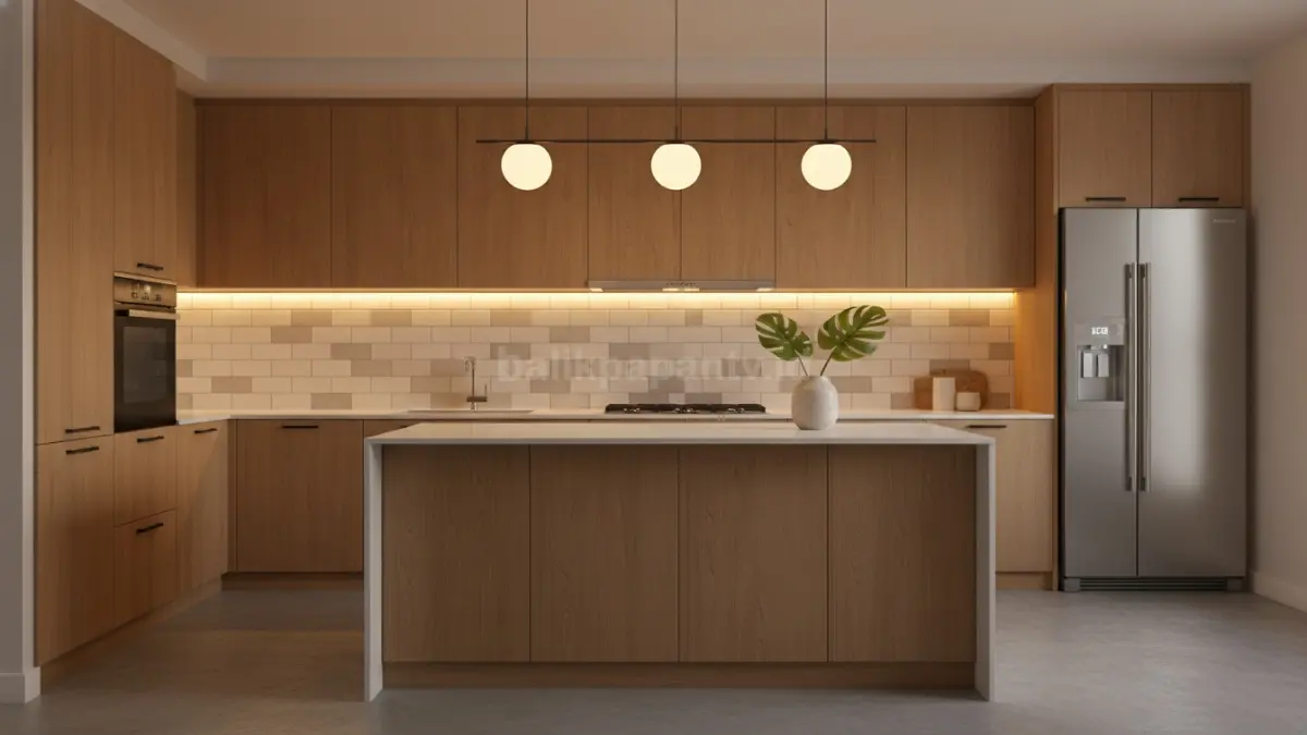 Backsplash keramik matte warna netral (BTV/Ai)
