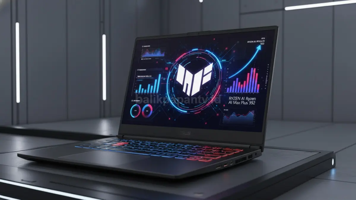 Benchmark ASUS TUF Gaming A14 menunjukkan performa Ryzen AI Max Plus 392 yang tinggi (BTV/Ai)