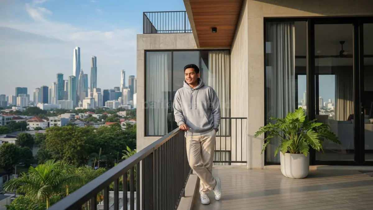 Gaya kasual hoodie boxy oversized cocok dipakai nongkrong dan aktivitas harian
