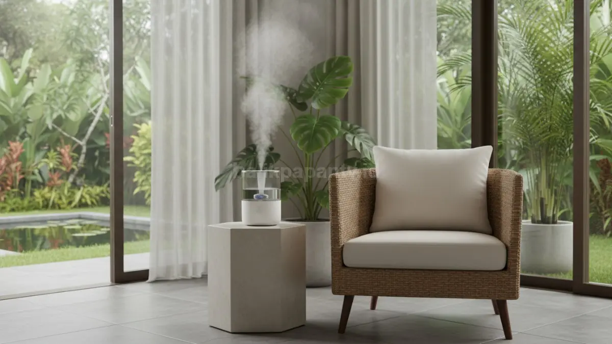 Humidifier di ruangan membantu menjaga kelembapan rongga hidung tetap nyaman
