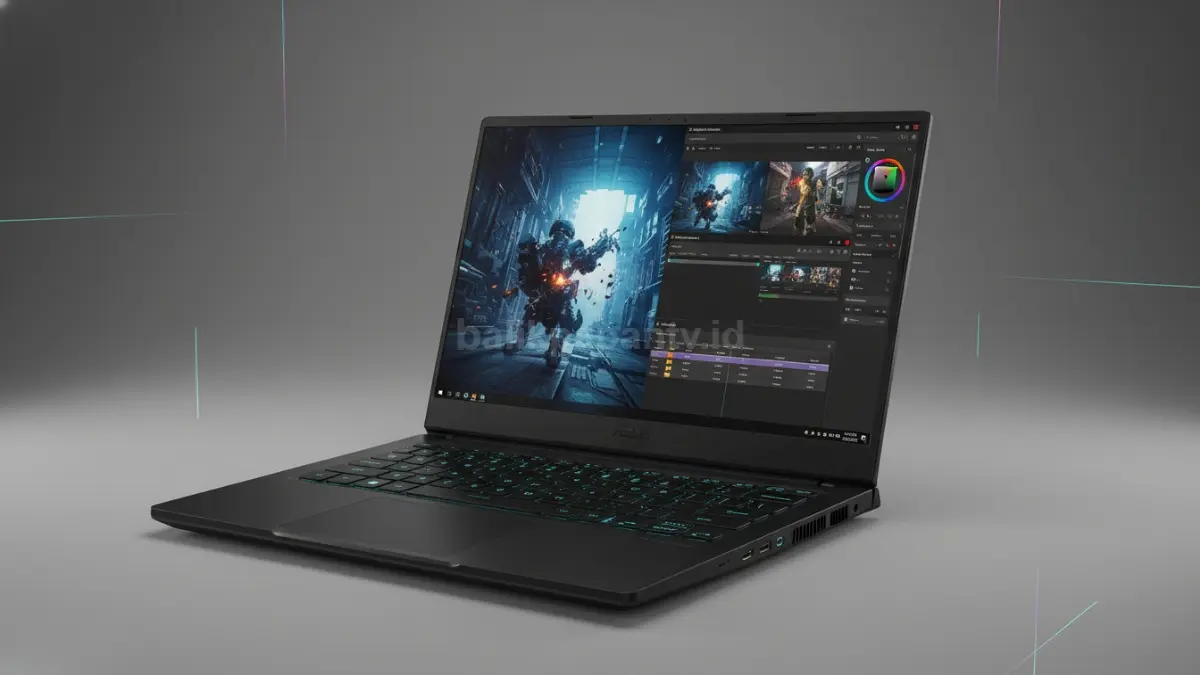 Layar 2,5K 165Hz ASUS TUF Gaming A14 nyaman untuk gaming dan editing kreatif (BTV/Ai)