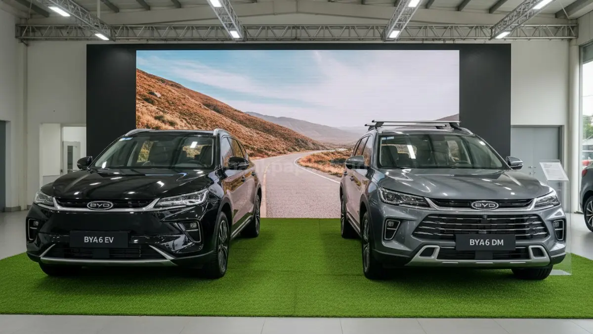 Perbandingan desain BYD M6 EV dan M6 Cross DM yang kini ramai dibahas pecinta otomotif (BTV/Ai)