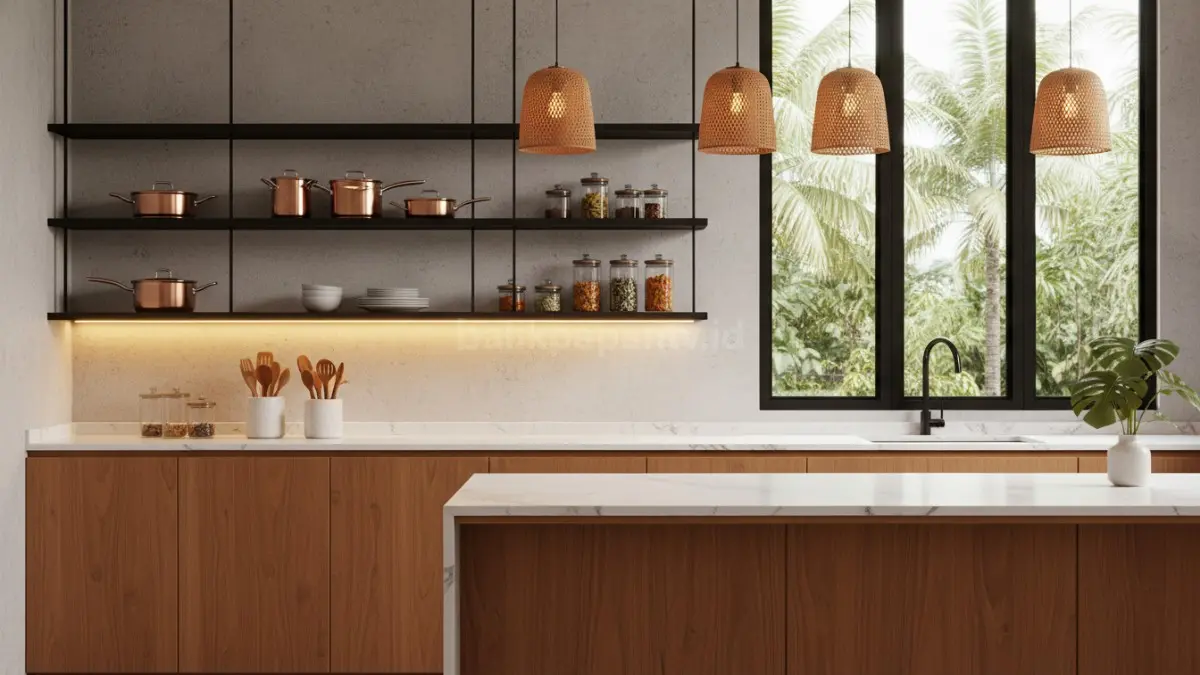 Rak terbuka tipis untuk alat masak harian (BTV/Ai)