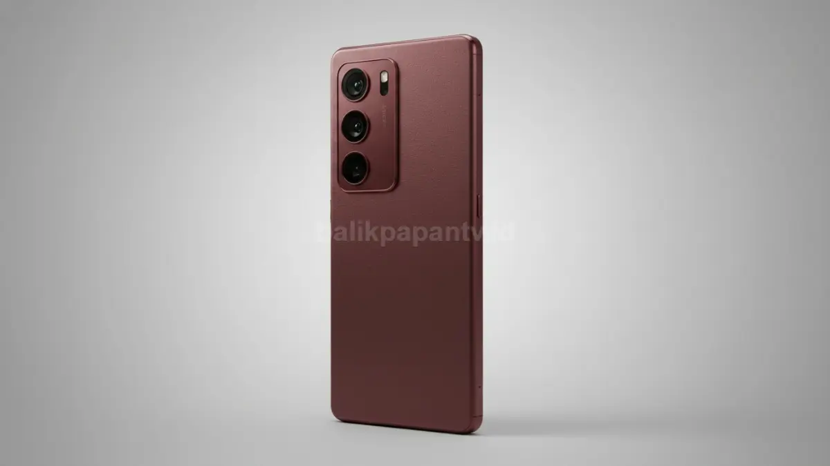 Sony Xperia 1 VIII warna maroon dengan desain tekstur New Ore dan modul kamera ZEISS terbaru (BTV/Ai)