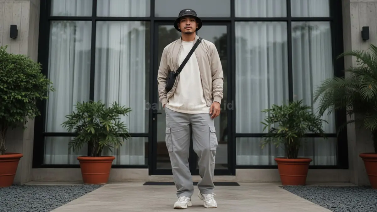 Inspirasi streetwear casual warna netral untuk gaya hypebeast lite harian
