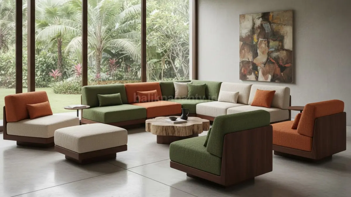 Kursi modular 2026 menawarkan desain ergonomis, fleksibel, hemat ruang, dan cocok untuk hunian modern minimalis. (BTV/AI)