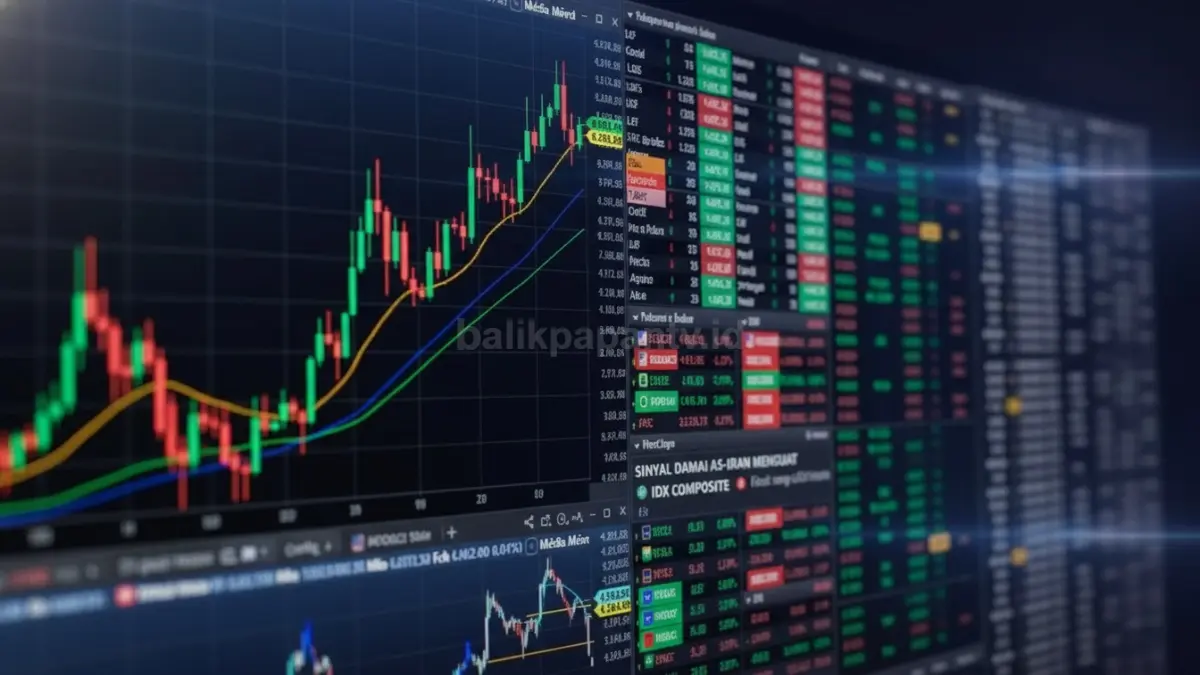 Pergerakan pasar saham global menguat tajam setelah negosiasi damai AS dan Iran memberi sentimen positif.