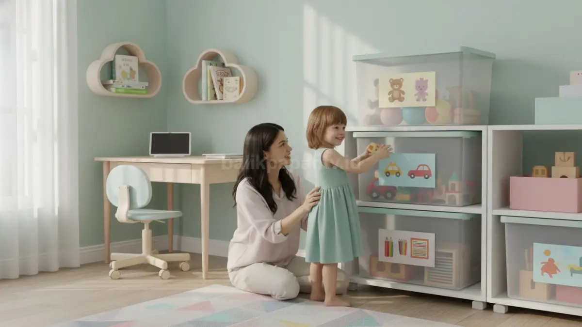 Storage transparan berlabel gambar (BTV/Ai)