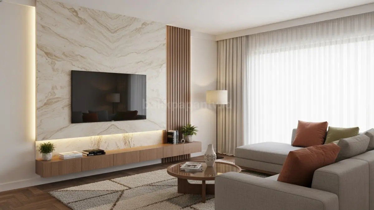 Backdrop Batu Sintetis Motif Travertine (BTV/Ai)