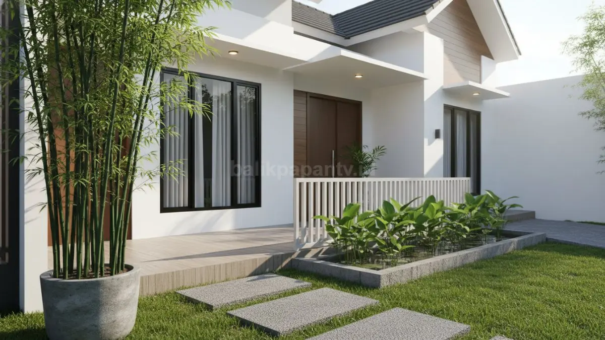 Bambu hias Jepang menghadirkan suasana tenang, privasi alami, dan tampilan minimalis modern pada area teras rumah.