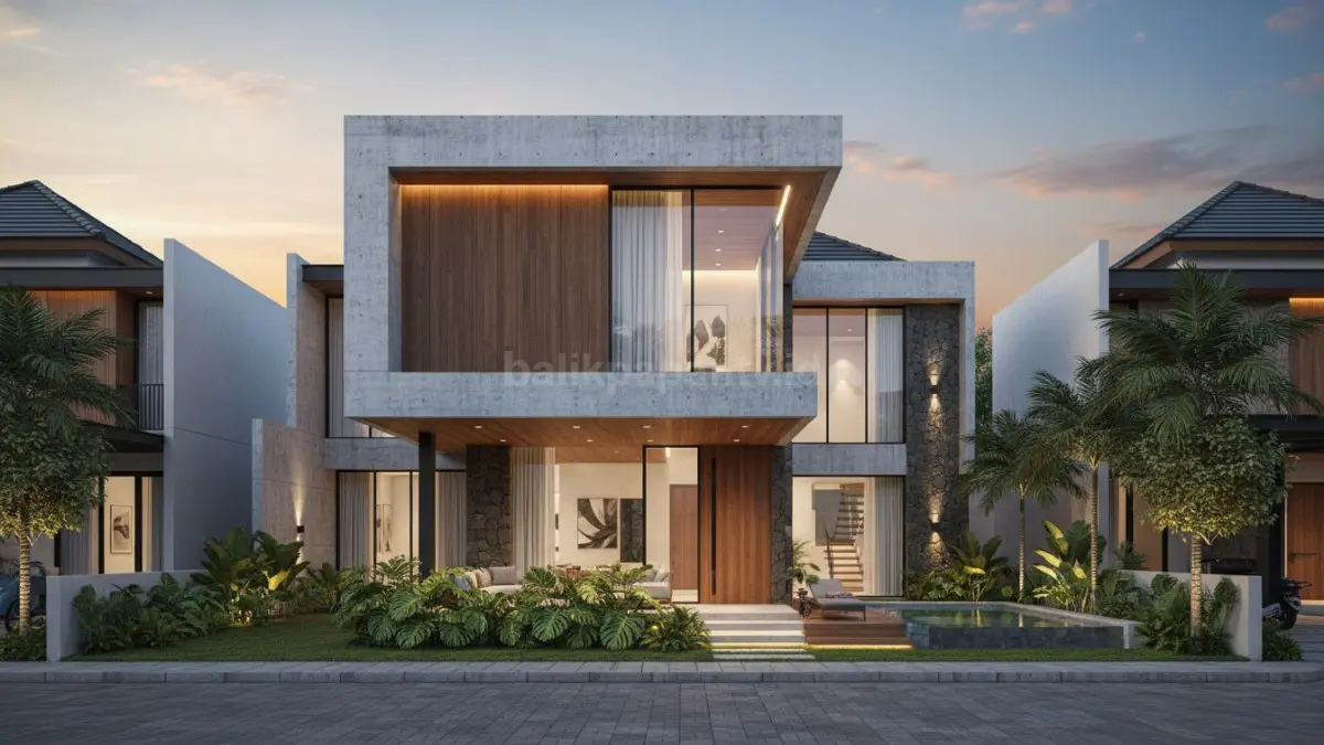 Beton ekspos tampil mentah namun modern, menonjolkan tekstur semen asli tanpa tambahan. (BTV/Ai)