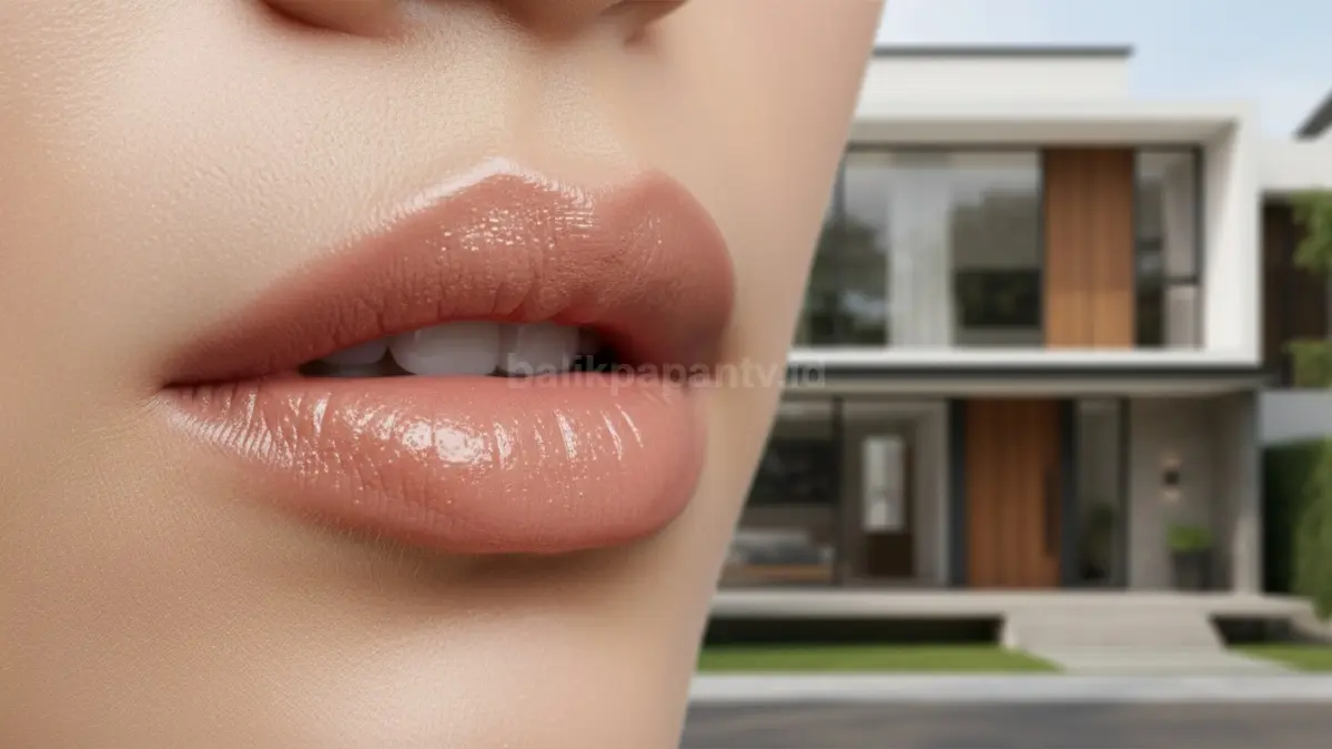 Close up warna lip milky nude creamy dengan efek bibir sehat dan lembap
