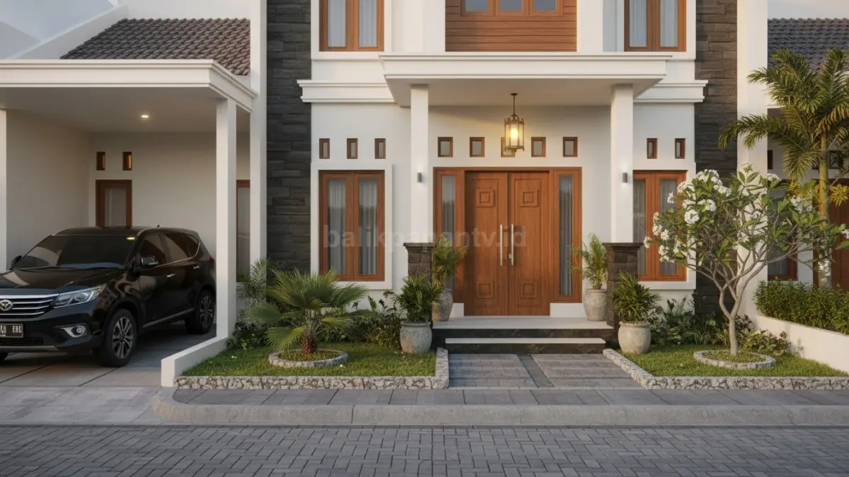 Fasad rumah rapi memberi kesan pertama kuat dan meningkatkan daya tarik properti bagi calon pembeli. (BTV/AI)