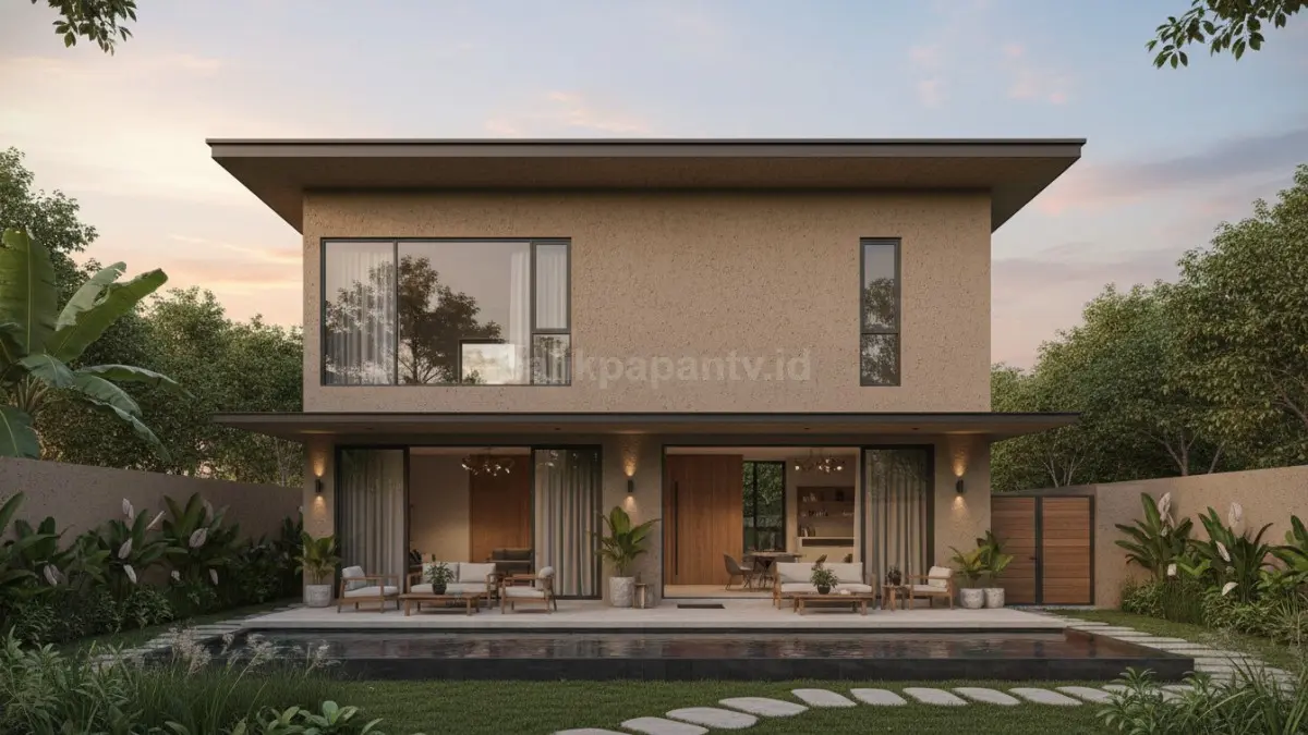 Material dinding matte berpori membantu menjaga suhu ruang lebih stabil sehingga rumah terasa nyaman sepanjang hari. (BTV/AI)
