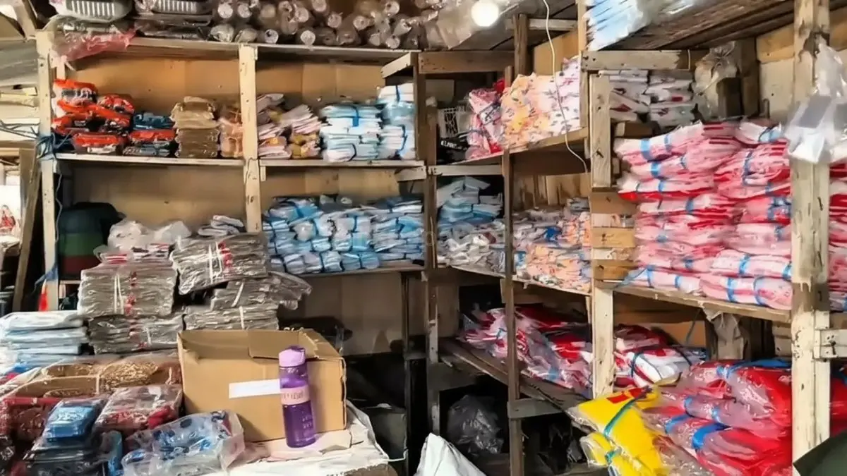 Pedagang plastik di Pasar Petung menunjukkan kenaikan harga kresek yang mulai membebani usaha kecil harian.