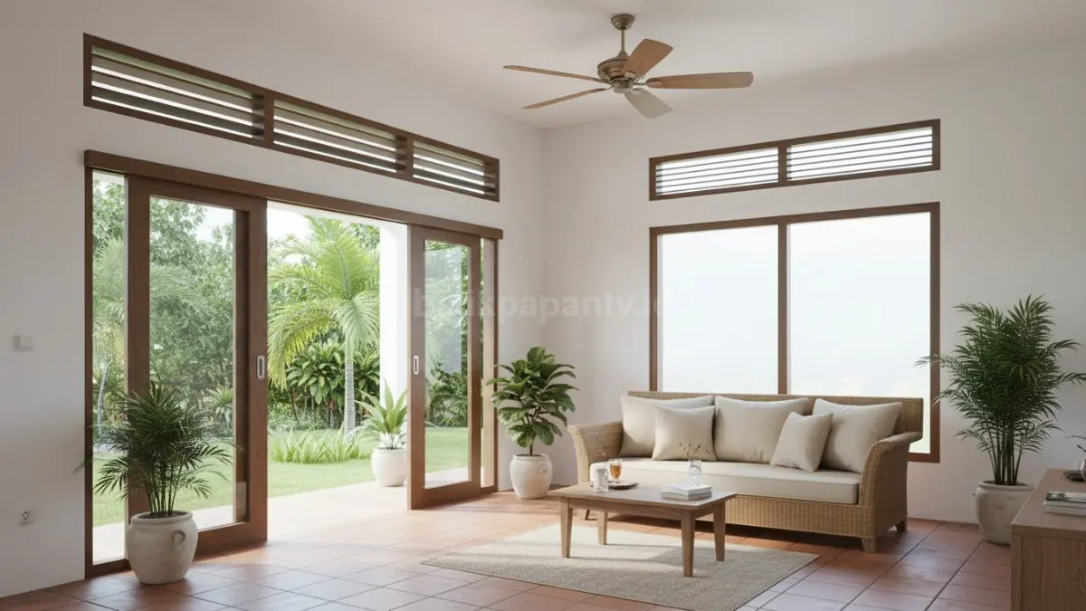Pencahayaan alami dan ventilasi baik membuat rumah terasa sehat, hemat energi, serta lebih menarik pembeli. (BTV/AI)