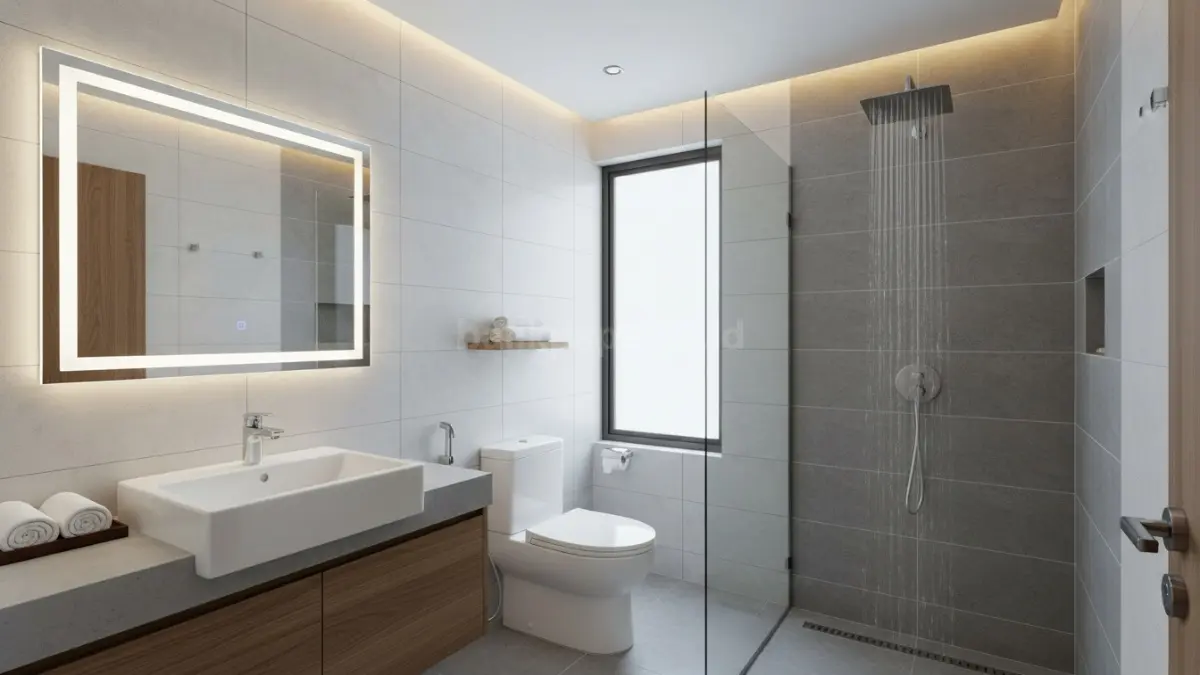 Renovasi kamar mandi modern dinilai cepat meningkatkan kesan rumah dibanding dekorasi mahal yang kurang fungsional. (BTV/AI)