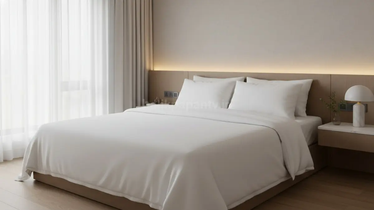 Sprei putih premium look yang tidak gampang kusut (BTV/Ai)