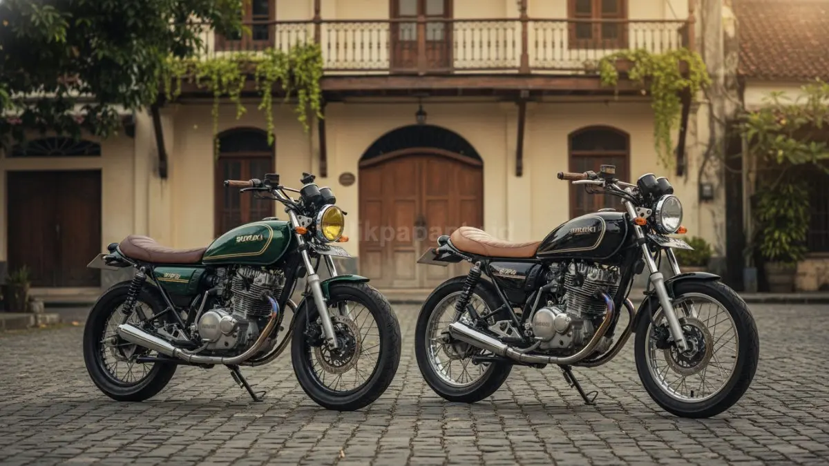 Suzuki Thunder 250 dan Scorpio kotak mulai banyak dicari penggemar motor custom klasik. (BTV/Ai)