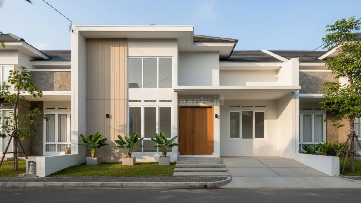 Warna netral seperti putih, abu muda, dan krem menjadi dasar ruang minimalis modern yang bersih, luas, dan tenang.. (BTV/Ai)