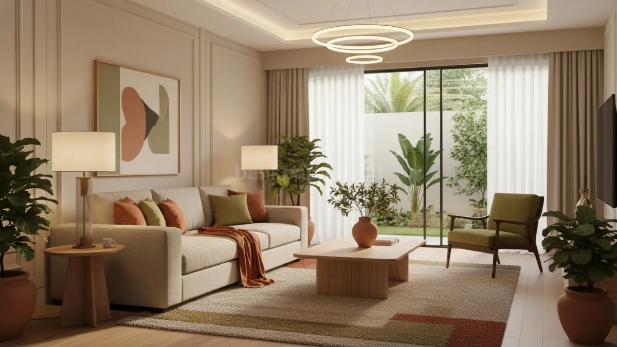 Beige Hangat untuk Ruang Tamu yang Terasa Premium (BTV/Ai)